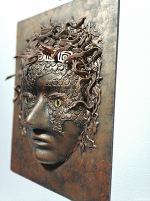 Transformarea Medusei mitologie greaca sculptura tablou 3d - imagine 7