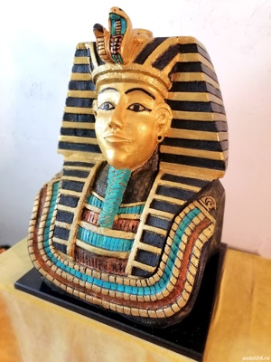 sculptura bust Tutankamon obiect decorativ - imagine 2