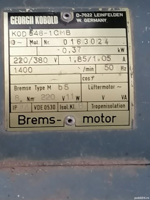 Motor electric cu frână 