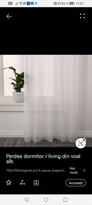 Vând perdele noi albe