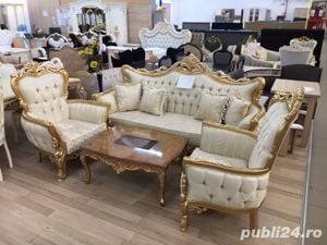 Set canapea cu fotolii si masuta Baroc