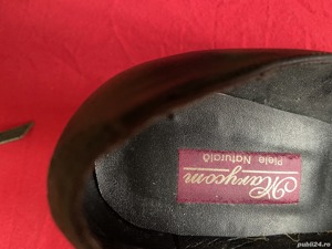 Pantofi dama din piele neagra - imagine 4