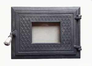 usa fonta cu geam pentru cuptor sau soba centrala, sticla, portita lata, rola 