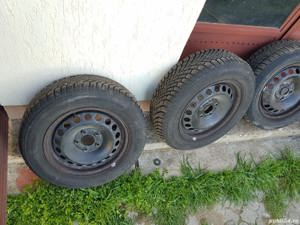 jante cu anvelope VW 195/65/R15 M+S iarna DOT 2018 VW Golf 5 6 7 Touran Caddy Passat 5x112 ET 47 etc - imagine 3