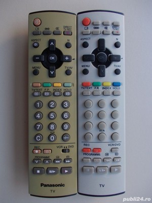 Telecomanda PANASONIC A 49128 Eur 7628010 7737750 N2QAYB000182 video vcr vhs tv dvd - imagine 2