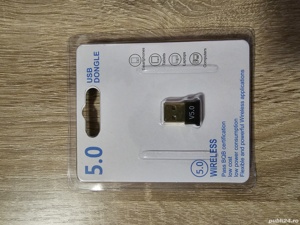 Adaptor bluetooth 5.0 usb pc laptop nou, în blister.
