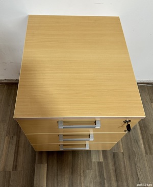 30 buc Rollbox pe rotile cu 3 sertare si cheie; Mic dulap pentru birou - imagine 5