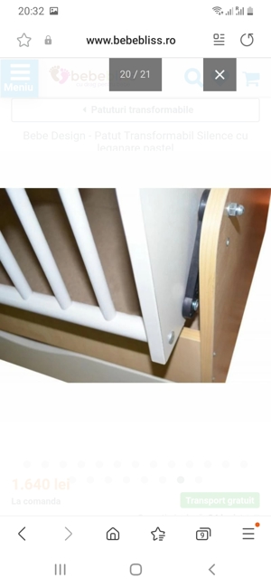 Patut Transformabil Silence cu leganare pastel - imagine 6