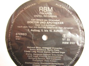 vinil rar Doctor si Farmacist-opera comica 3LP+booklet Germania 1981 - imagine 5