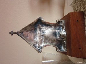 Capela din stejarul de 1000 ani -sculptura metalica Germania 1973-cadou rar - imagine 4