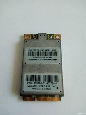 Novatel EU870D, modem GSM 3G WWAN mini-PCIe