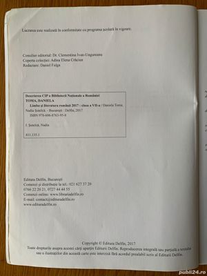 Culegere de Limba și Literatura Română, Clasa a VII-a - imagine 3