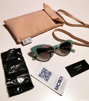 Ochelari soare dama Vogue Millie Bobby Green/Beige CHOOSE HAPPY VO5317S Luxottica verde - imagine 1
