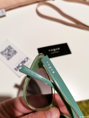 Ochelari soare dama Vogue Millie Bobby Green/Beige CHOOSE HAPPY VO5317S Luxottica verde - imagine 3