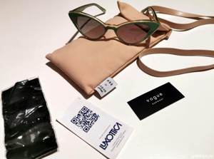 Ochelari soare dama Vogue Millie Bobby Green/Beige CHOOSE HAPPY VO5317S Luxottica verde - imagine 9