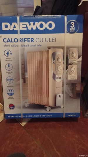 Calorifer electric cu ulei Daewoo DOH11C, 2500 W, 11 Elementi - imagine 2