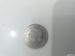 Monedă 1 LEUdin 1966 - imagine 2