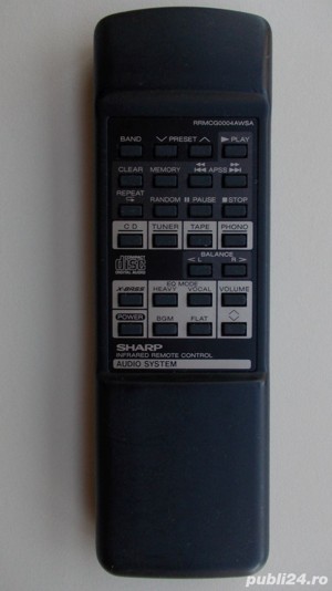 Telecomanda SHARP cd-302,mini disc md-r1,RRMCG0356Awsa home cinema,portabile...8 modele audio - imagine 3