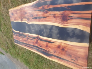 Masă din lemn de cedru și rășină - imagine 3