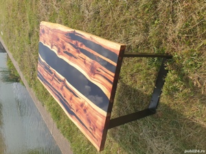 Masă din lemn de cedru și rășină - imagine 2