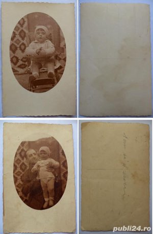 3 fotografii vechi tip carte poștală, anul 1945(?) - imagine 2
