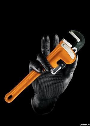 Set 50 bucati Manusi Grippaz negre, Nitril, groase si rezistente, marimea L - imagine 7