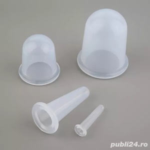 Set 4 VENTUZE din SILICON medicinale ANTICELULITICE cu vacuum pentru masaj anticelulitic ca la salon - imagine 3
