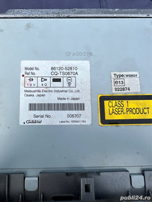 Radio CDplayer Toyota Yaris  - imagine 3