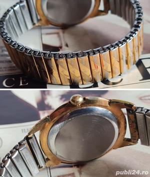 ceas rusesc MIR cal. 2209, 18 jewels, placat cu aur - imagine 5