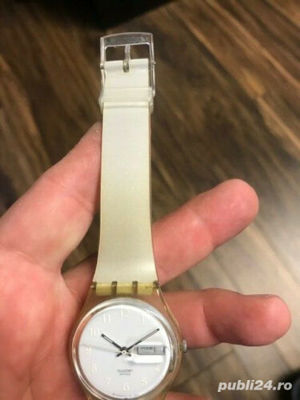 ceas  SWATCH snowcovered GK733 quartz DAY/DATE WHITE 1999 - imagine 5