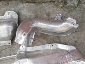 protectie aluminiu toba esapament vw polo 6R - imagine 4