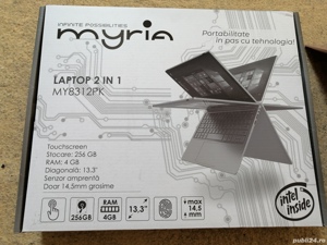 Laptop Myria 2 in 1 touchscreen metalic roz, OFERTA 1 MAI. - imagine 3