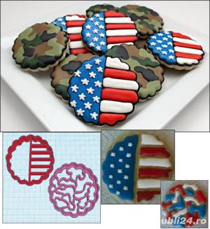 forma biscuit steag american, uniforma - taiat si modelat