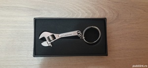 Breloc tip Cheie reglabila, 6.3x2x0.3 cm, Argintiu, Nou! - imagine 2