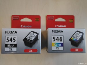 Pachet Cartuse negru & color CANON PG-545 XL si CL-546 XL noi SIGILATE Originale black culori