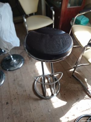 scaun bar inox  inalt - imagine 3
