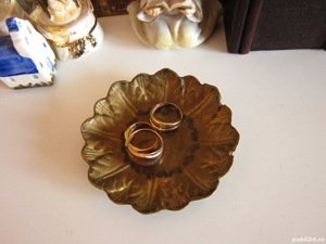 farfurie de colectie vintage bronz Massiv Messing Germania anii '50 - imagine 5