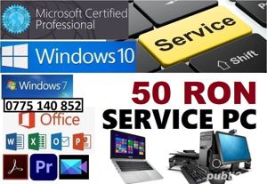 Service PC - Instalare Windows XP 7 10 11 + MS Office - Asamblare IT Upgrade SSD HDD Router Laptop