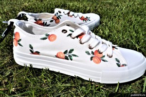 Tenisi panza, model cu portocala, mandarina, marimea 37 - imagine 2