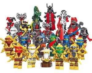 Set 24 Minifigurine tip Lego Ninjago cu Vermilioni si Maestrul Wu