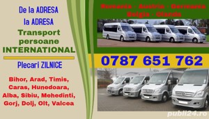 Transport persoane colete Belgia Olanda Germania Austria Romania plecari ZILNICE de la adresa