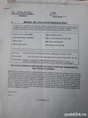 Inventie + prototip Remorca autoincarcatoare cu transport baloti rotunzi - imagine 5