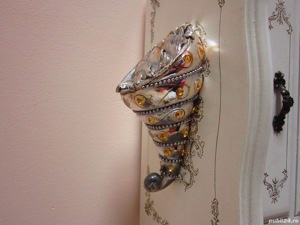 cadou rar Cornul abundenței Ottaviani Italy argintat+cristale Swarovski  - imagine 2