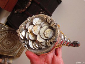 cadou rar Cornul abundenței Ottaviani Italy argintat+cristale Swarovski  - imagine 3