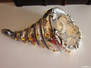 cadou rar Cornul abundenței Ottaviani Italy argintat+cristale Swarovski  - imagine 5
