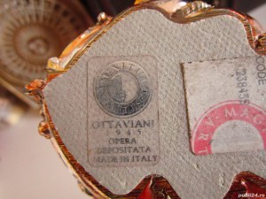 cadou rar Cornul abundenței Ottaviani Italy argintat+cristale Swarovski  - imagine 7