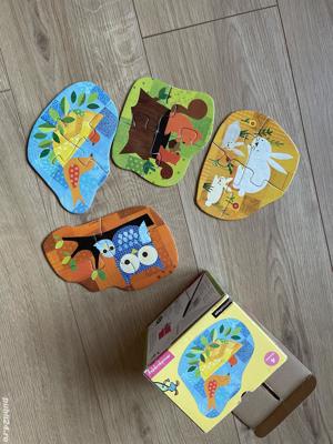 Puzzle bebelusi, din 4 piese - primii mei prieteni din padure