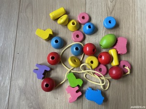 margele mari din lemn de snuruit HABA