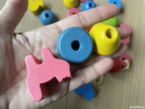 margele mari din lemn de snuruit HABA - imagine 3