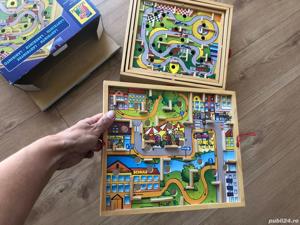 Labirint din lemn cu bila, cu 2 planse - imagine 6